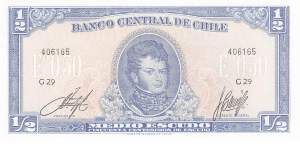 1/2 Escudo Chile p134A a3-2